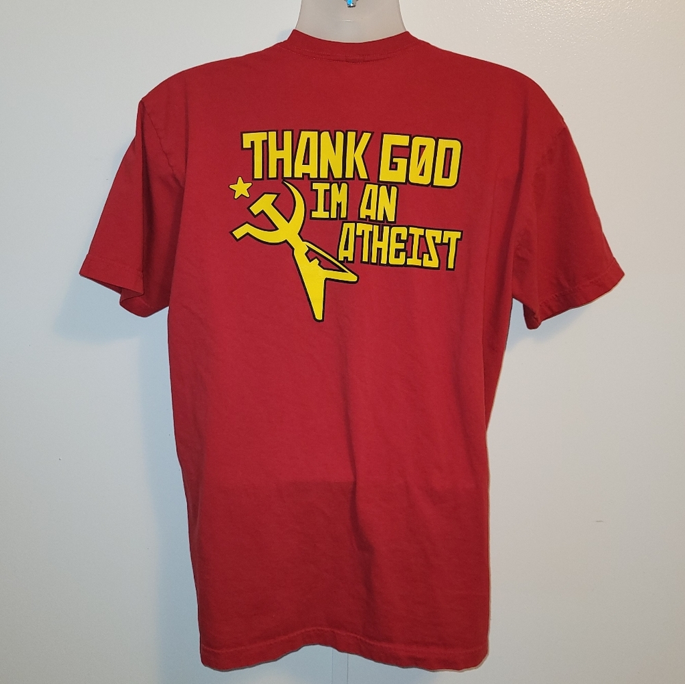 Vintage The Pumps Thank God Im A Atheist Band T Shirt Size Xl View 2